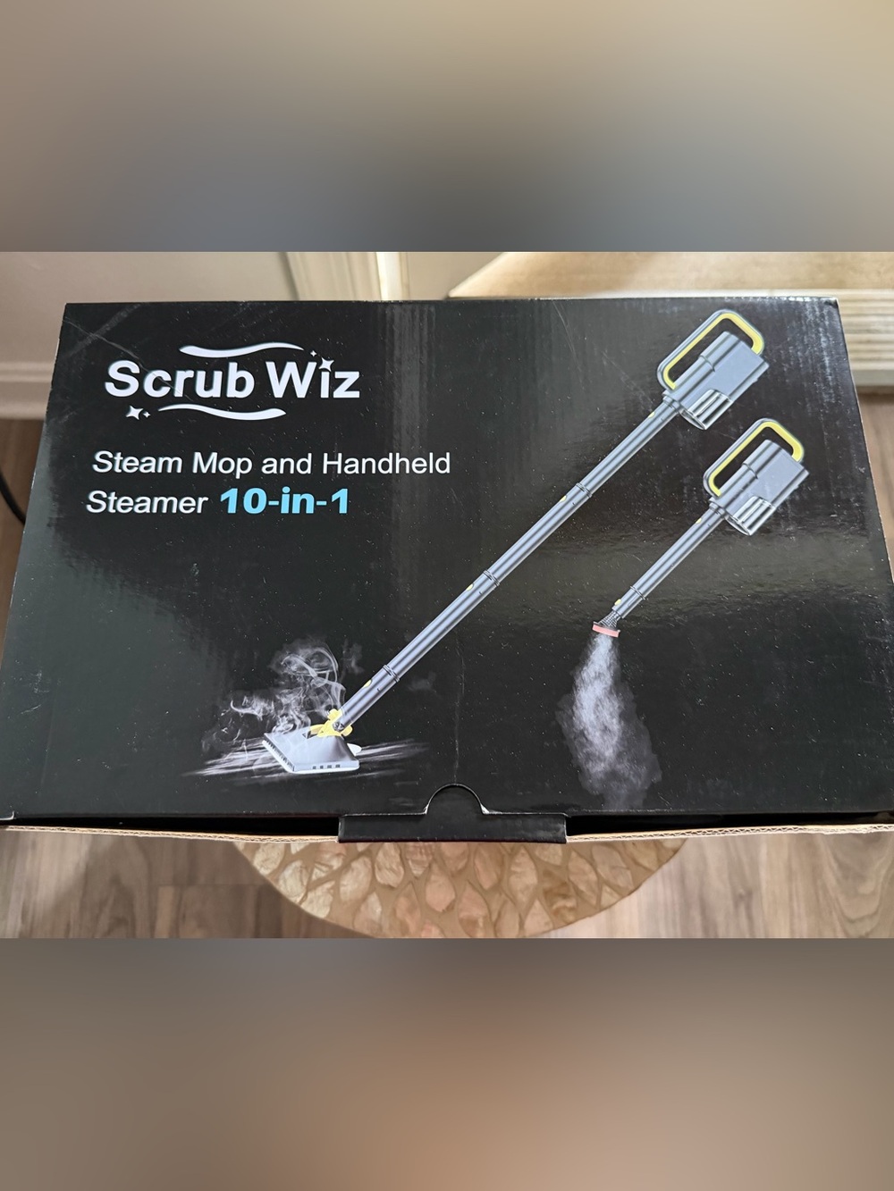 ScrubWiz 10-in-1 Steam Mop and Handheld Cleaner -  white - NWT